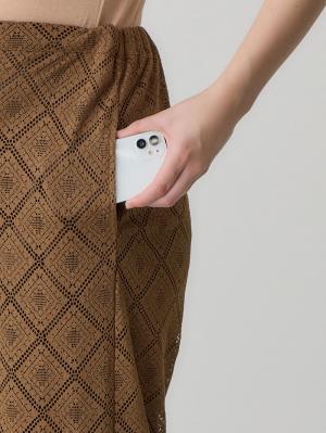 マタニティ パンツ|らくちんレースワイドパンツ　マタニティ・産後【産後も長く着られる】