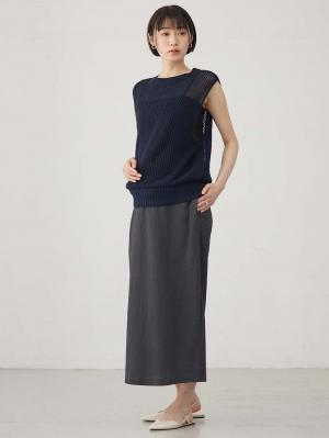マタニティ スカート|ぽこぽこジャガードIラインスカート マタニティ・産後【産後も長く着られる】|チャコール
