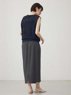 マタニティ スカート|ぽこぽこジャガードIラインスカート マタニティ・産後【産後も長く着られる】|チャコール
