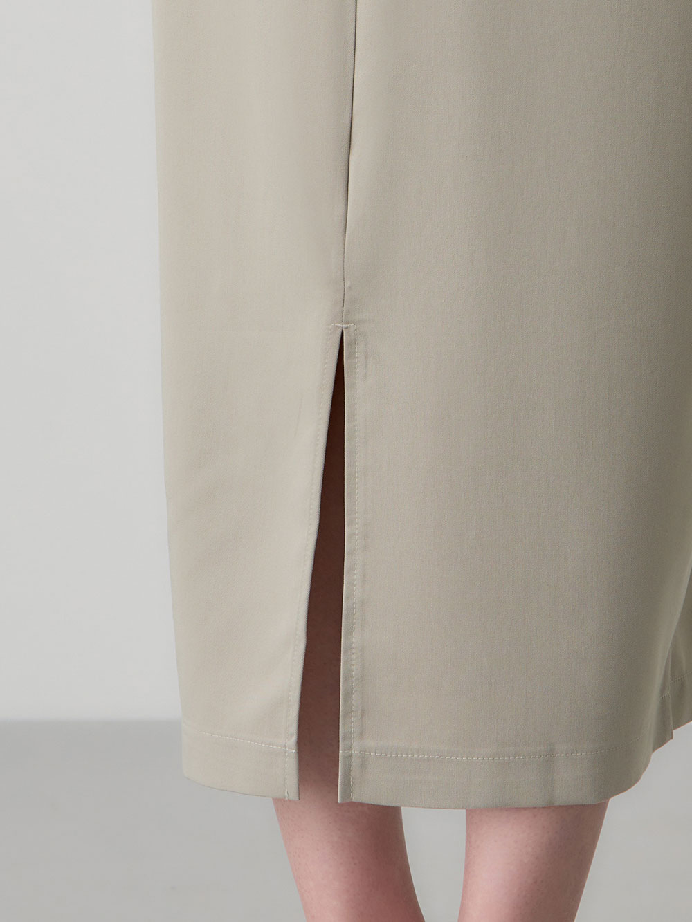 マタニティ スカート|ウエストギャザーIラインスカート(無地・ストライプ)　マタニティ・産後【産後も長く着られる】