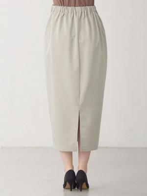 マタニティ スカート|ウエストギャザーIラインスカート(無地・ストライプ)　マタニティ・産後【産後も長く着られる】