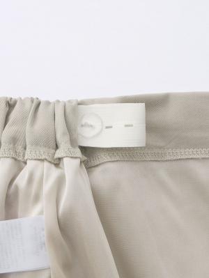 マタニティ スカート|ウエストギャザーIラインスカート(無地・ストライプ)　マタニティ・産後【産後も長く着られる】