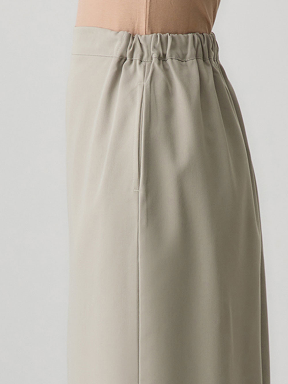 マタニティ スカート|ウエストギャザーIラインスカート(無地・ストライプ)　マタニティ・産後【産後も長く着られる】