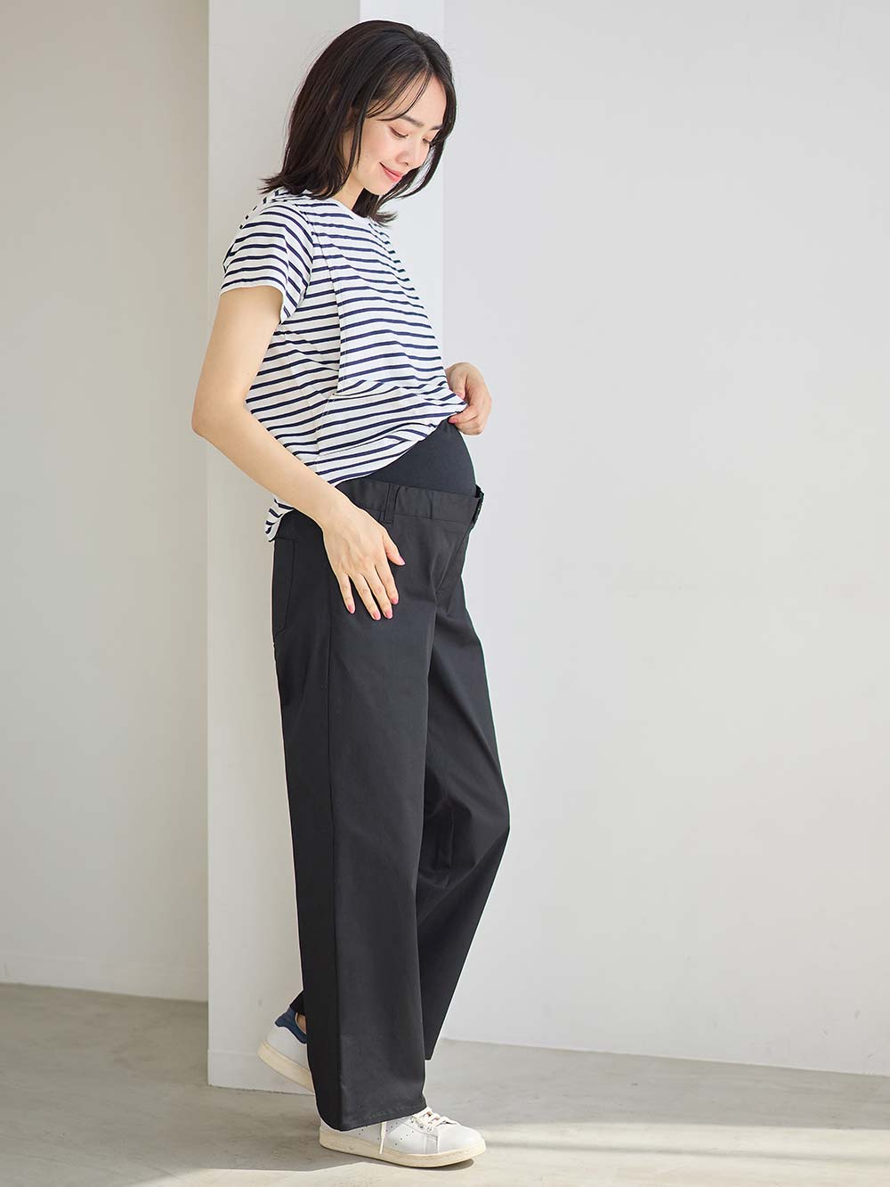 綿混ハイストレッチチノパンツ
