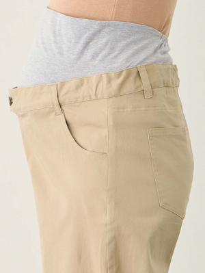 マタニティ パンツ|綿混ハイストレッチチノパンツ　マタニティ・産後【出産後も長く着られる】