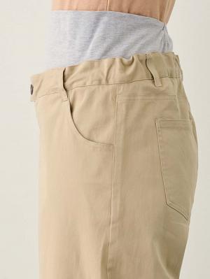 マタニティ パンツ|綿混ハイストレッチチノパンツ　マタニティ・産後【出産後も長く着られる】