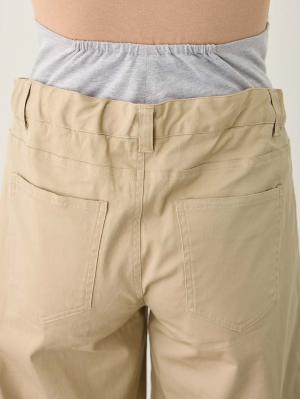 マタニティ パンツ|綿混ハイストレッチチノパンツ　マタニティ・産後【出産後も長く着られる】