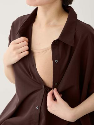 マタニティ パジャマ・ルームウェア|綿混半袖シャツ＆ショートパンツパジャマ(無地・ストライプ)　　マタニティ・授乳パジャマ【産後も長く着られる】