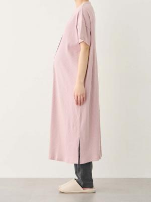 マタニティ パジャマ・ルームウェア|【助産院監修】【半袖・長袖】【ロング丈】ハイストレッチリブ前開きパジャマ　マタニティ・授乳パジャマ【出産後も長く使える】