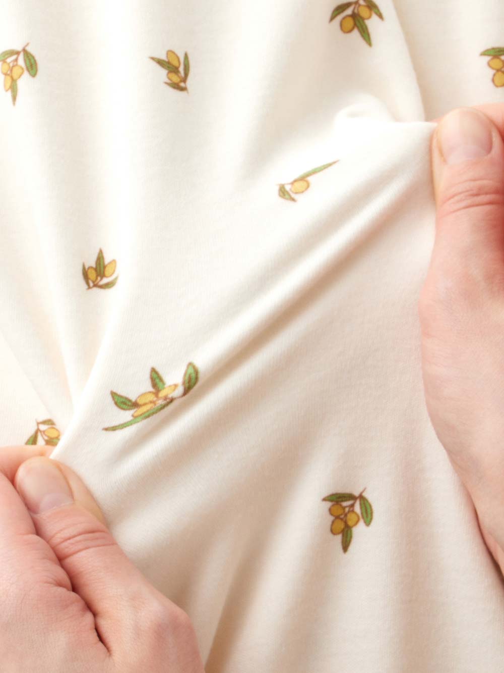 マタニティ パジャマ・ルームウェア|【親子コーデ可】星柄・オリーブ柄スムースカシュクールパット付半袖ネグリジェ【出産後も長く使える】