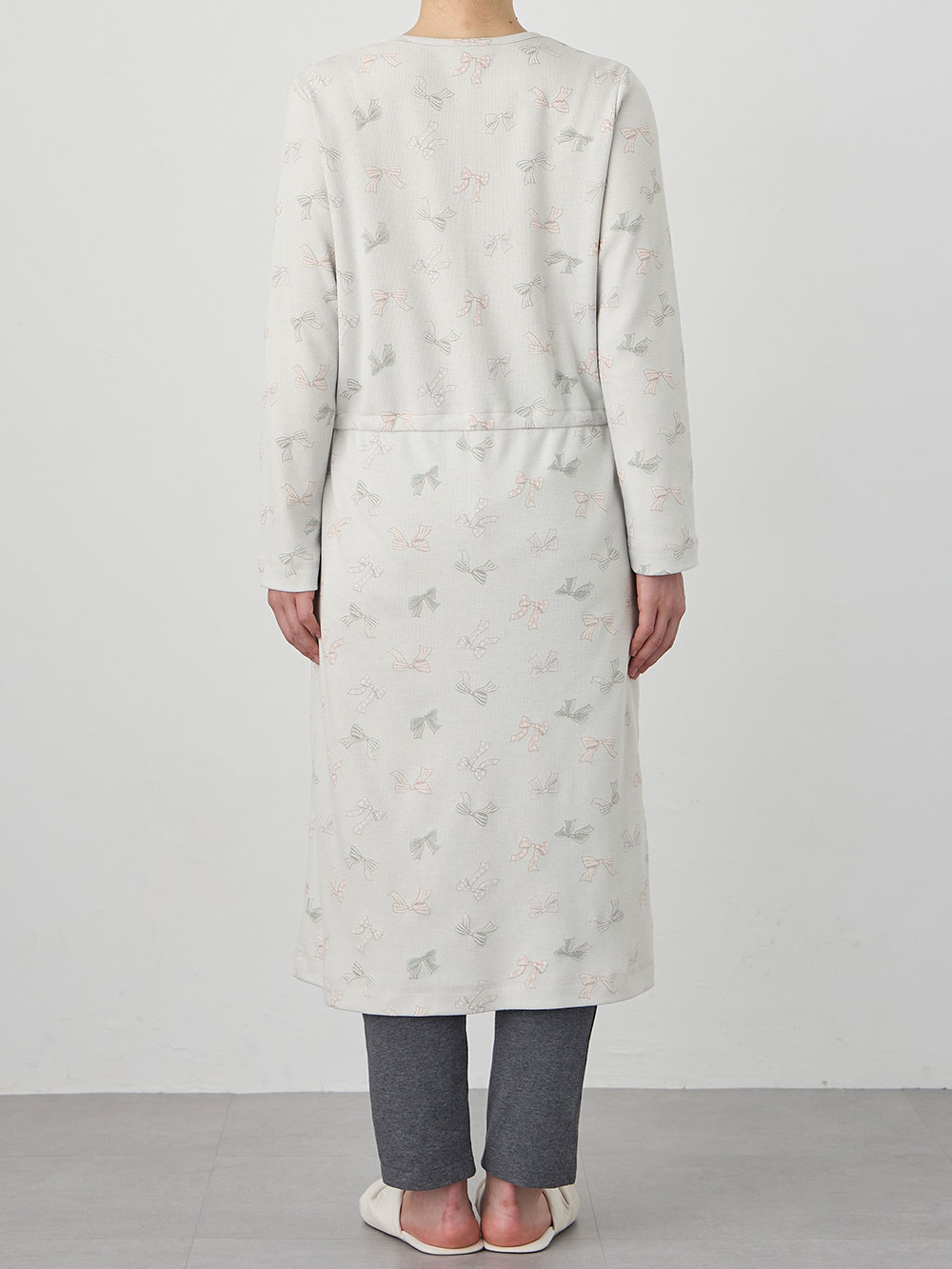 マタニティ パジャマ・ルームウェア|【親子コーデ可】リボン柄プリント２ＷＡＹパジャマ　マタニティ・授乳パジャマ【出産後も長く使える】