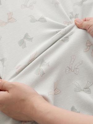 マタニティ パジャマ・ルームウェア|【親子コーデ可】リボン柄プリント２ＷＡＹパジャマ　マタニティ・授乳パジャマ【出産後も長く使える】