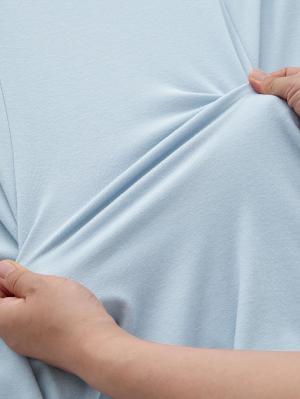 マタニティ パジャマ・ルームウェア|綿混やわらかスムースラッフルワンピース＆レギンスパジャマ　マタニティ・授乳パジャマ【出産後も長く使える】