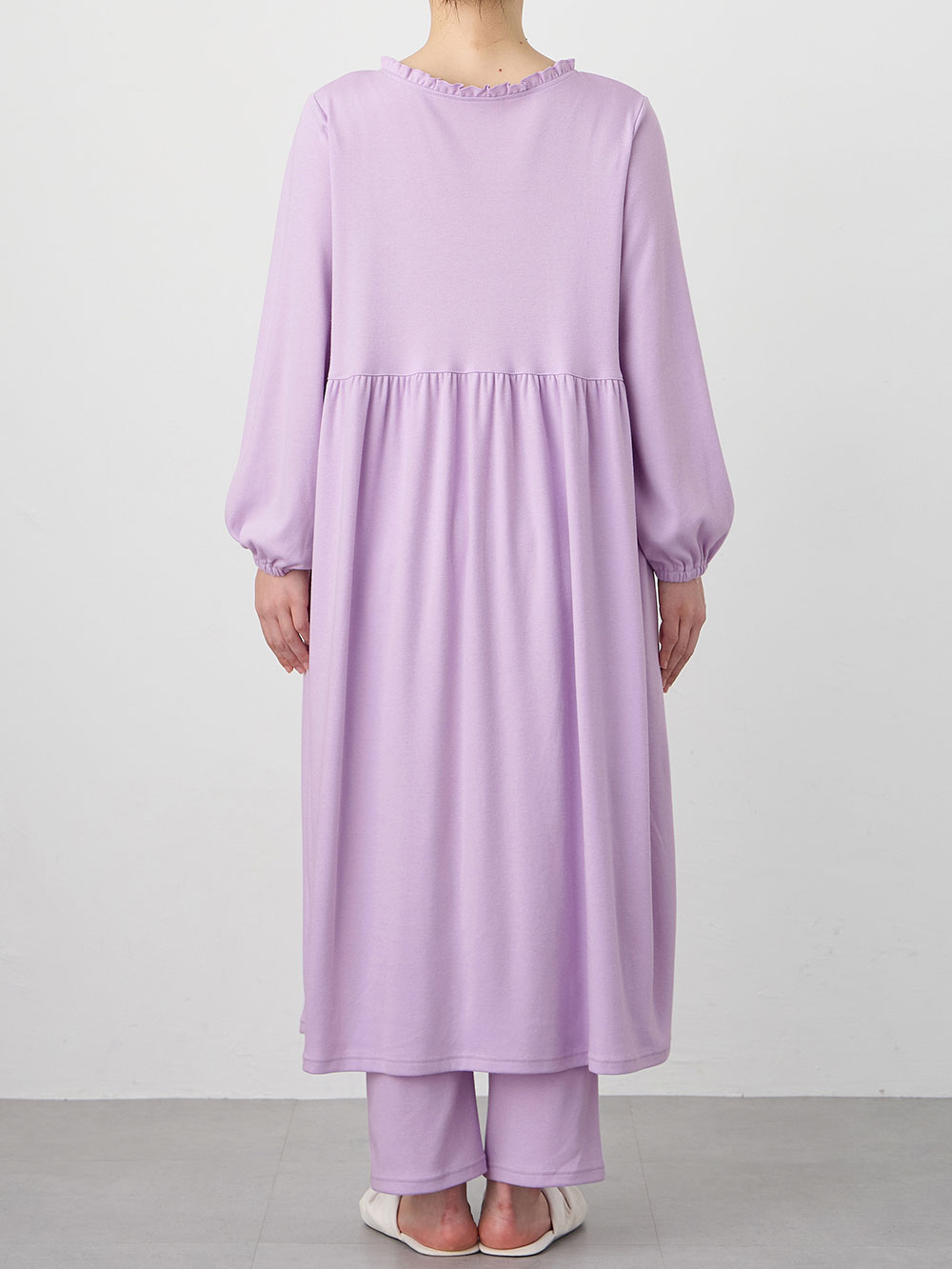 マタニティ パジャマ・ルームウェア|綿混やわらかスムース切替ギャザーパジャマ　マタニティ・授乳パジャマ【出産後も長く使える】