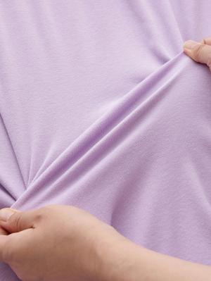 マタニティ パジャマ・ルームウェア|綿混やわらかスムース切替ギャザーパジャマ　マタニティ・授乳パジャマ【出産後も長く使える】