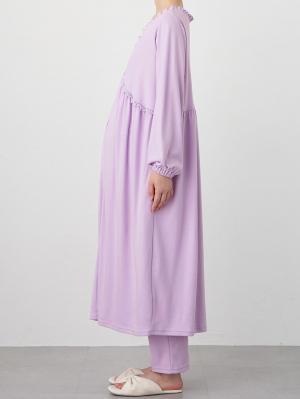 マタニティ パジャマ・ルームウェア|綿混やわらかスムース切替ギャザーパジャマ　マタニティ・授乳パジャマ【出産後も長く使える】