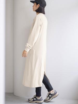 マタニティ ワンピース|ストレッチリブAラインワンピース　マタニティ・授乳服【出産後も長く使える】|アイボリー