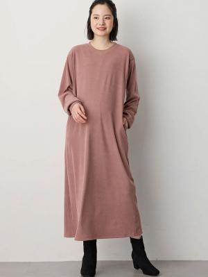 マタニティ ワンピース|ストレッチリブAラインワンピース　マタニティ・授乳服【出産後も長く使える】|ピンク