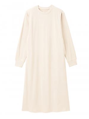 マタニティ ワンピース|ストレッチリブAラインワンピース　マタニティ・授乳服【出産後も長く使える】|アイボリー（ロング丈）