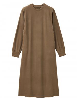 マタニティ ワンピース|ストレッチリブAラインワンピース　マタニティ・授乳服【出産後も長く使える】|カーキ（ロング丈）