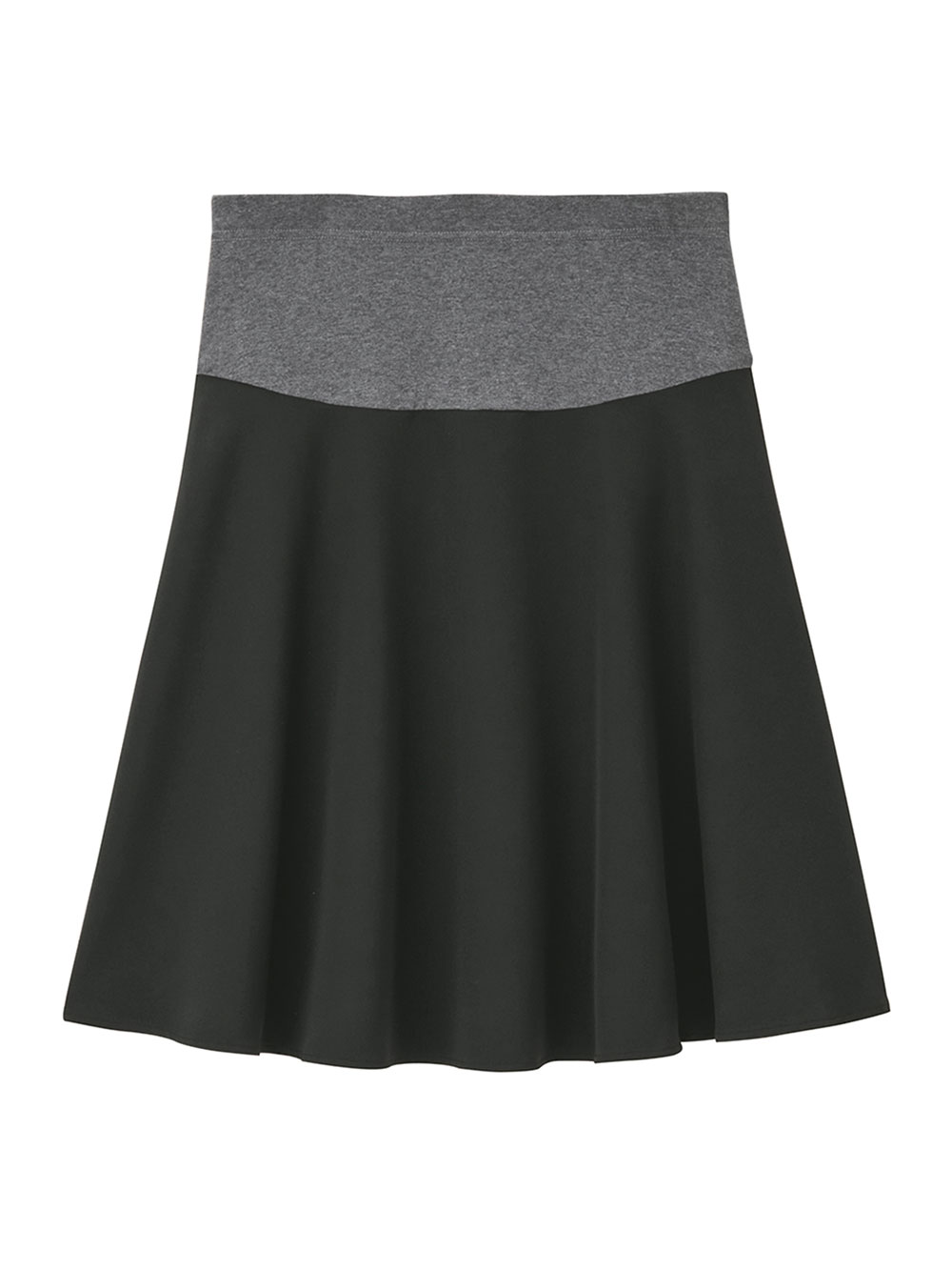 マタニティ スカート|ストレッチジョーゼットフレアスカート　マタニティ・産後【出産後も長く使える】|ブラック