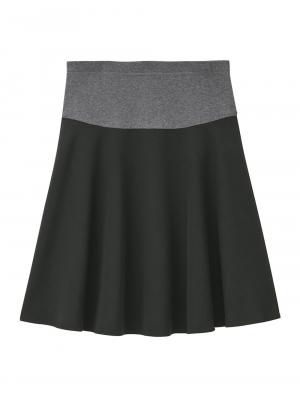 マタニティ スカート|ストレッチジョーゼットフレアスカート　マタニティ・産後【出産後も長く使える】|ブラック