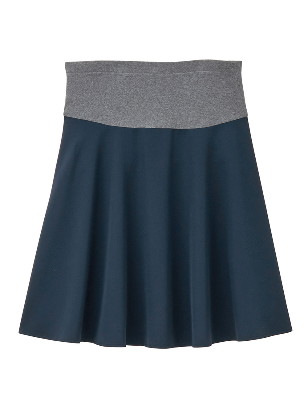 マタニティ スカート|ストレッチジョーゼットフレアスカート　マタニティ・産後【出産後も長く使える】|ネイビー