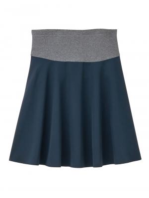 マタニティ スカート|ストレッチジョーゼットフレアスカート　マタニティ・産後【出産後も長く使える】|ネイビー