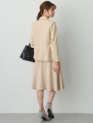 マタニティ スカート|ストレッチジョーゼットフレアスカート　マタニティ・産後【出産後も長く使える】|ベージュ