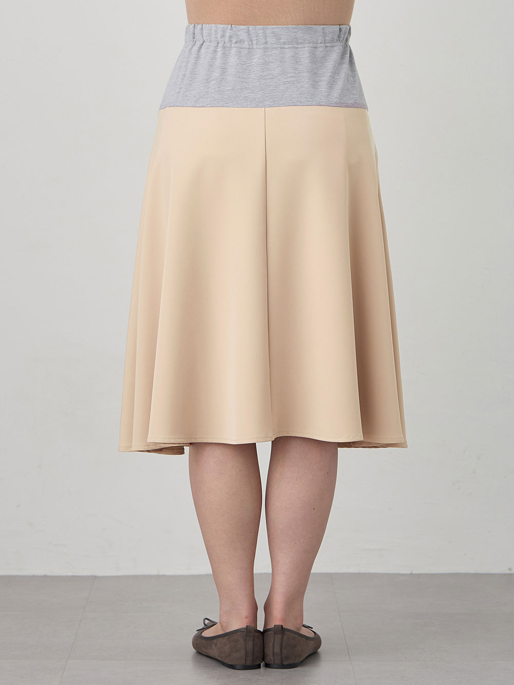 マタニティ スカート|ストレッチジョーゼットフレアスカート　マタニティ・産後【出産後も長く使える】