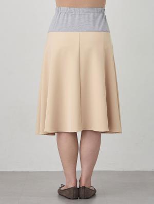 マタニティ スカート|ストレッチジョーゼットフレアスカート　マタニティ・産後【出産後も長く使える】