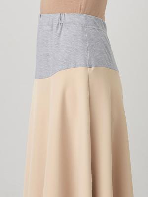 マタニティ スカート|ストレッチジョーゼットフレアスカート　マタニティ・産後【出産後も長く使える】