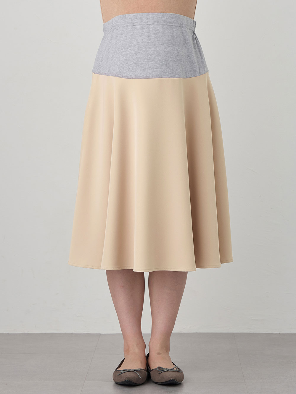 マタニティ スカート|ストレッチジョーゼットフレアスカート　マタニティ・産後【出産後も長く使える】