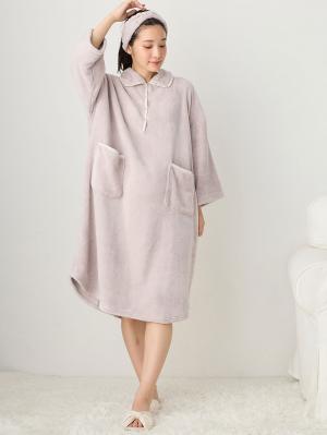 マタニティ パジャマ・ルームウェア|【親子コーデ】2WAYトート付き　バスタイム　4点セット　出産祝い　マタニティ・産後|グレージュ