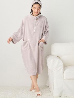 マタニティ パジャマ・ルームウェア|【親子コーデ】2WAYトート付き　バスタイム　4点セット　出産祝い　マタニティ・産後|グレージュ