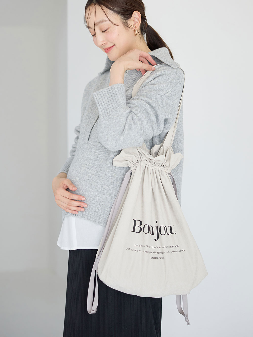 マタニティ パジャマ・ルームウェア|【親子コーデ】2WAYトート付き　バスタイム　4点セット　出産祝い　マタニティ・産後