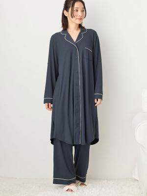 マタニティ パジャマ・ルームウェア|fairy（フェアリー）とろみらくちんパジャマ（サイドスリット開き）　マタニティ・授乳パジャマ【出産後も長く使える】|ブルーグレー