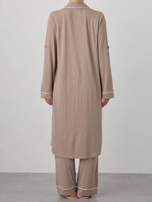 マタニティ パジャマ・ルームウェア|fairy（フェアリー）とろみらくちんパジャマ（サイドスリット開き）　マタニティ・授乳パジャマ【出産後も長く使える】