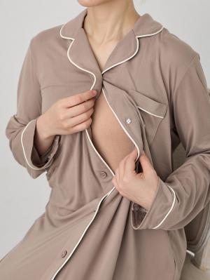 マタニティ パジャマ・ルームウェア|fairy（フェアリー）とろみらくちんパジャマ（サイドスリット開き）　マタニティ・授乳パジャマ【出産後も長く使える】