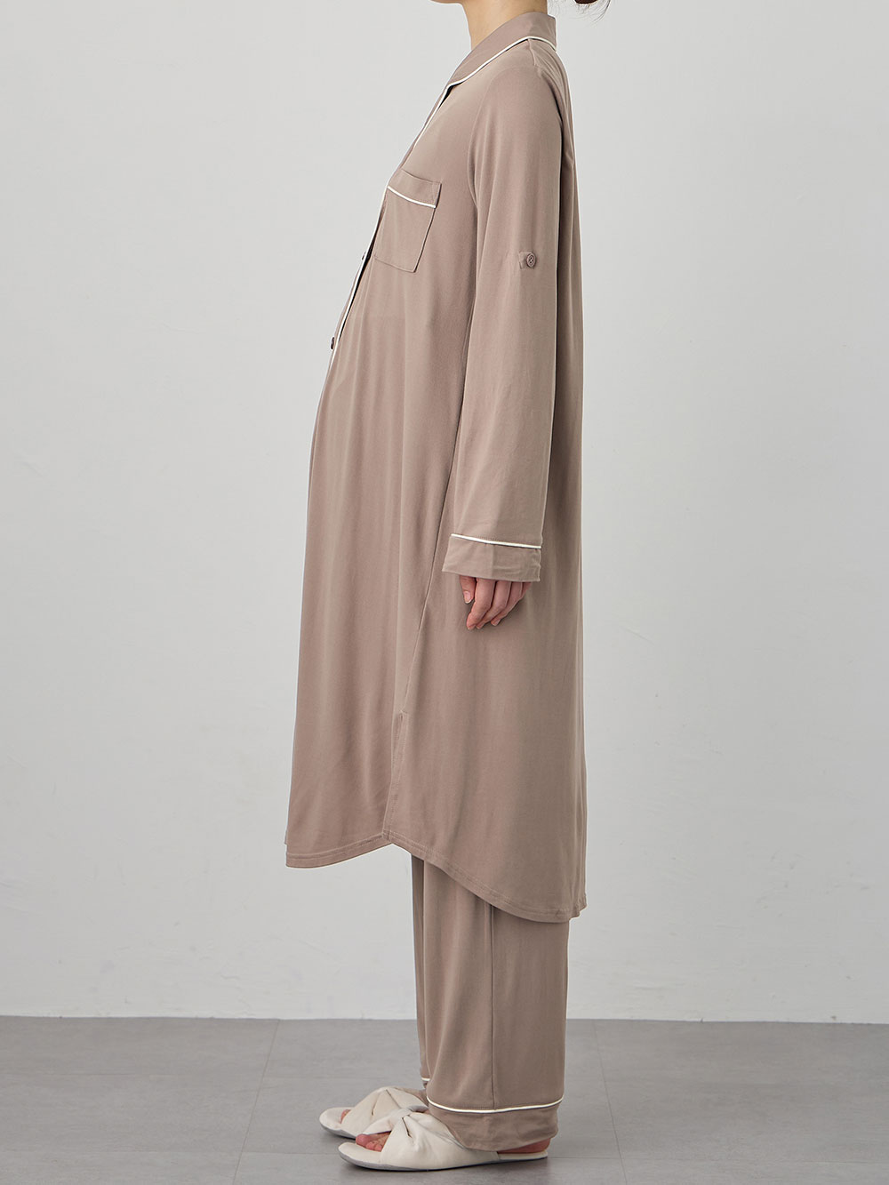 マタニティ パジャマ・ルームウェア|fairy（フェアリー）とろみらくちんパジャマ（サイドスリット開き）　マタニティ・授乳パジャマ【出産後も長く使える】