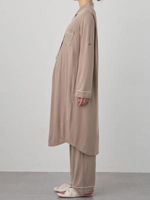 マタニティ パジャマ・ルームウェア|fairy（フェアリー）とろみらくちんパジャマ（サイドスリット開き）　マタニティ・授乳パジャマ【出産後も長く使える】