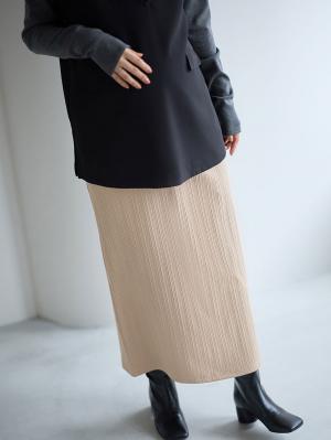 マタニティ スカート|【2丈から選べる】らくちん綿混ストレッチリブナロースカート　マタニティ・産後【出産後も長く使える】|ベージュ（ロング丈）