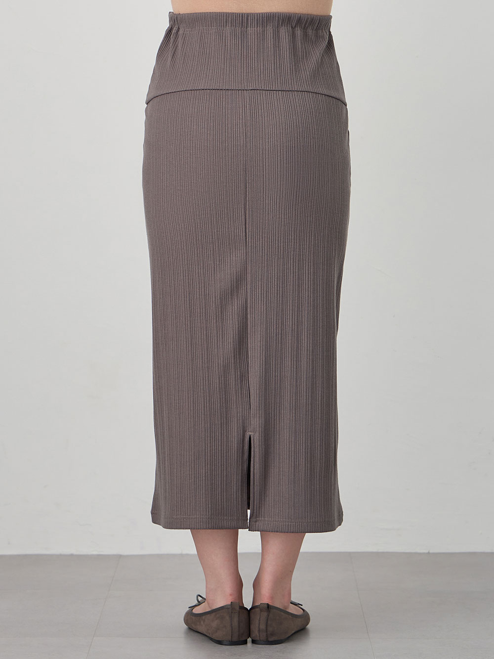 マタニティ スカート|【2丈から選べる】らくちん綿混ストレッチリブナロースカート　マタニティ・産後【出産後も長く使える】