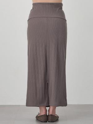 マタニティ スカート|【2丈から選べる】らくちん綿混ストレッチリブナロースカート　マタニティ・産後【出産後も長く使える】