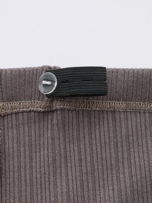 マタニティ スカート|【2丈から選べる】らくちん綿混ストレッチリブナロースカート　マタニティ・産後【出産後も長く使える】