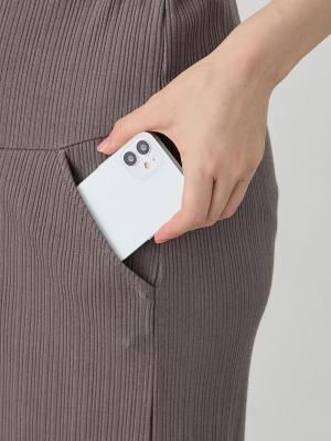 マタニティ スカート|【2丈から選べる】らくちん綿混ストレッチリブナロースカート　マタニティ・産後【出産後も長く使える】