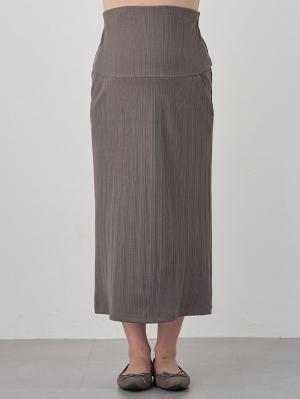 マタニティ スカート|【2丈から選べる】らくちん綿混ストレッチリブナロースカート　マタニティ・産後【出産後も長く使える】