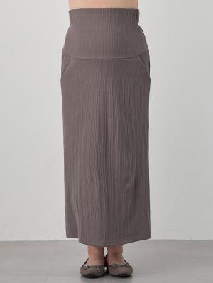 マタニティ スカート|【2丈から選べる】らくちん綿混ストレッチリブナロースカート　マタニティ・産後【出産後も長く使える】