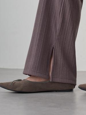 マタニティ パンツ|【2デザインから選べる】【ストレート・ワイド】らくちん綿混ストレッチリブパンツ マタニティ・産後【出産後も長く使える】