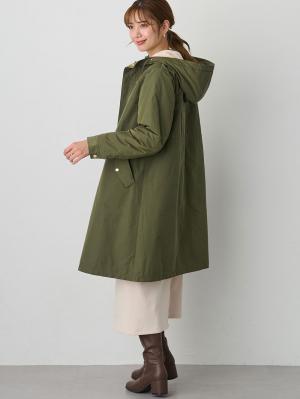 マタニティ アウター（コート）・ママコート|fairy（フェアリー）【あったか】【ダッカー付】フーデットママコート　マタニティ・産後服【出産後も長く使える】|カーキ